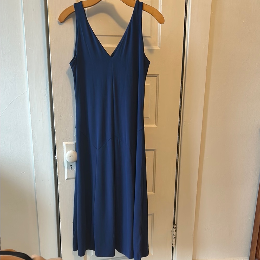 Elegant Blue Sleeveless Dress